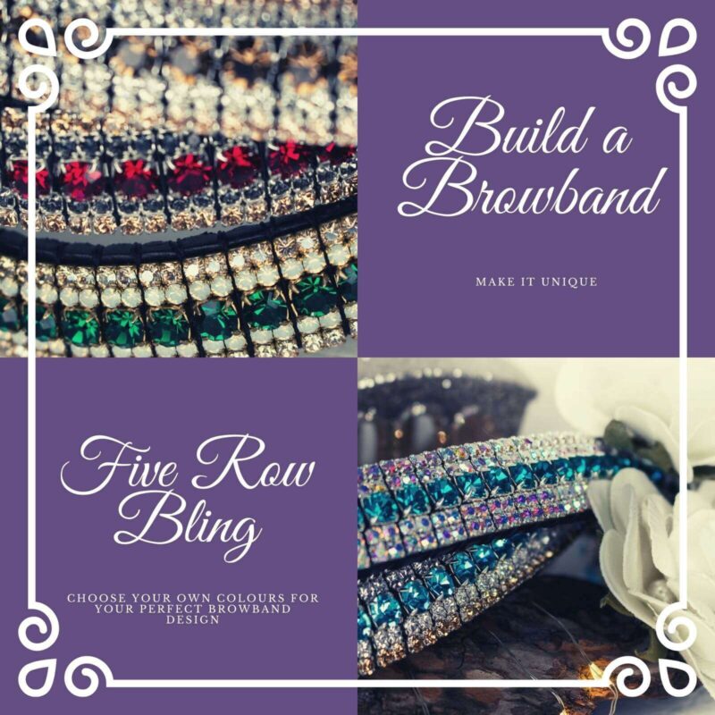 design your own browband build a browband 5 row Unicorn Browbands