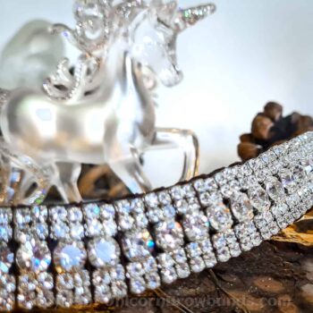 Close Up of Swarovski Tiffany Crystal Browband The Height of Equestrian Elegance