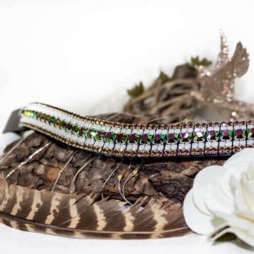 Opal and Peacock bling browband Hand Made Crystal Unicorn Browbands