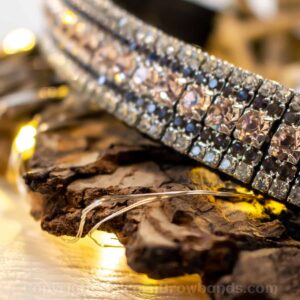Peach and Black Diamond Crystal Browband - Unicorn Browbands for Horses