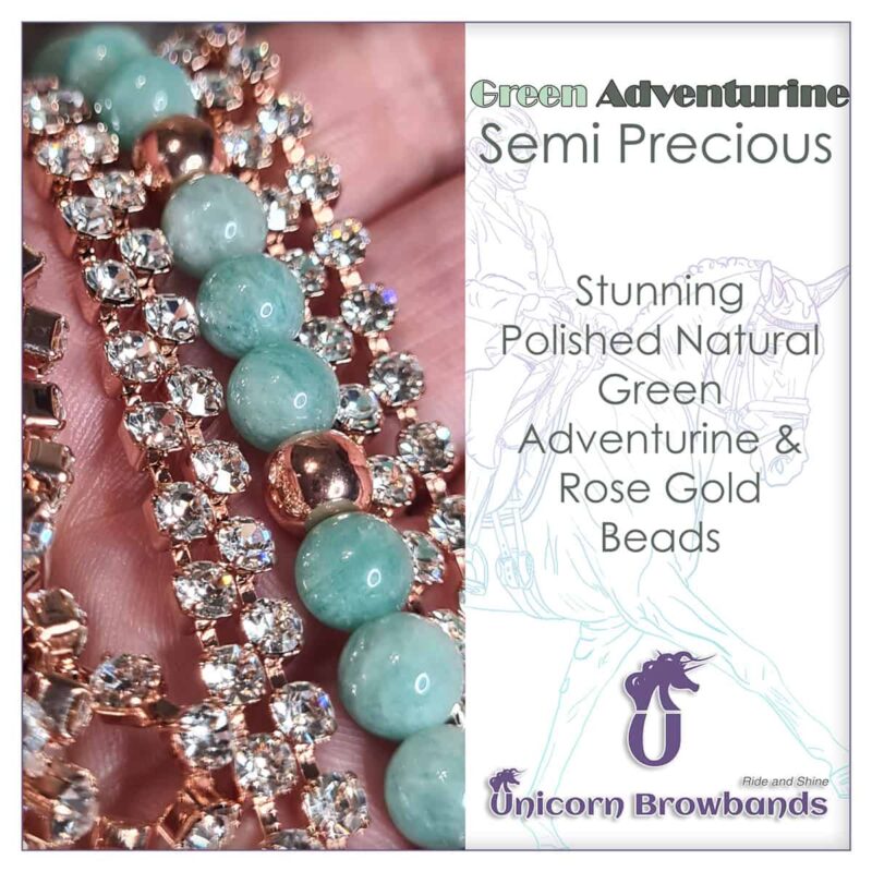 Semi Precious Colour Choices - Green Adventurine Browband