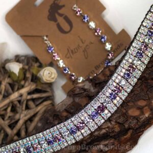 Sparkling Browband - Amethyst Unicorn