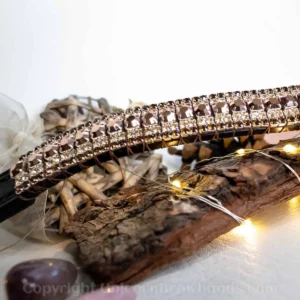Stunning Bronze and Gold Crystal Browband by Unicorn Browbands UK
