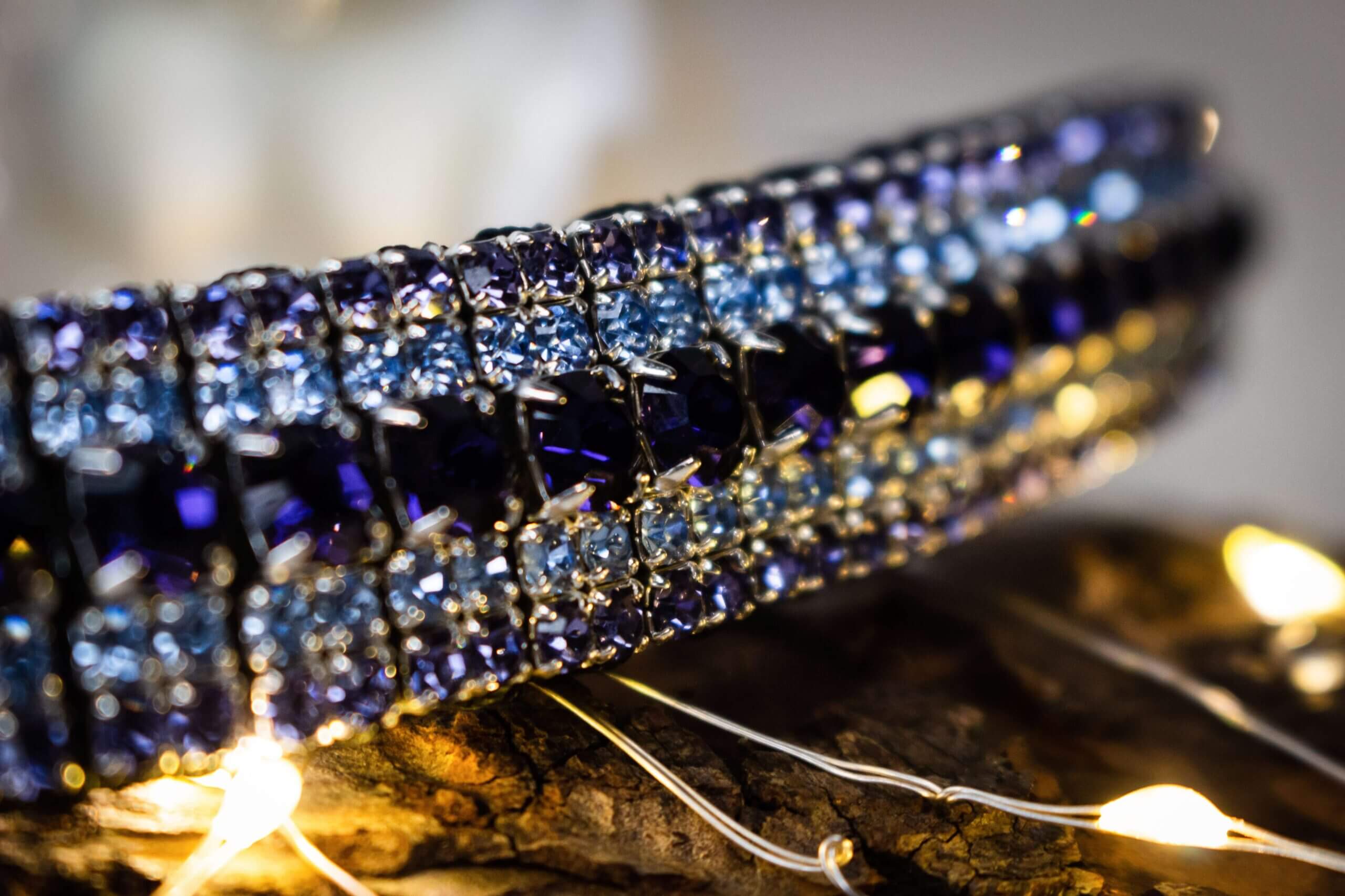Purple Velvet Handmade Crystal Bling Browband