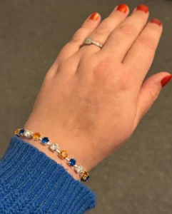 Bespoke crystal bracelet hand made to match your bling browbands and crystal dog collars!