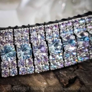 Sparkling crystal horse browband close-up